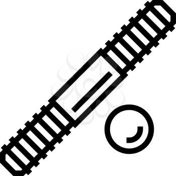 set stud bolt line icon vector. set stud bolt sign. isolated contour symbol black illustration