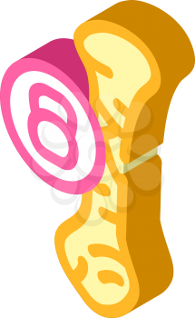 bone dull or severe ache isometric icon vector. bone dull or severe ache sign. isolated symbol illustration