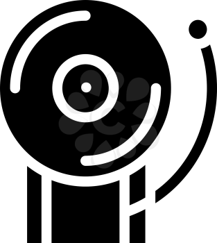 alarm signalization glyph icon vector. alarm signalization sign. isolated contour symbol black illustration