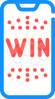 win smartphone screen color icon vector. win smartphone screen sign. isolated symbol illustration
