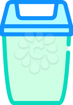 rubbish bin color icon vector. rubbish bin sign. isolated symbol illustration