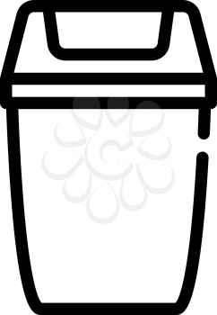 rubbish bin line icon vector. rubbish bin sign. isolated contour symbol black illustration