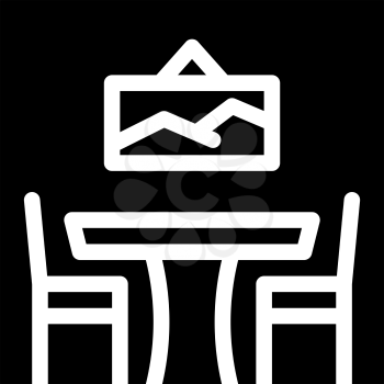 canteen place for eating glyph icon vector. canteen place for eating sign. isolated contour symbol black illustration