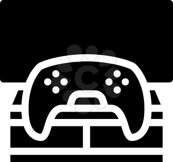 video games coworking relax room glyph icon vector. video games coworking relax room sign. isolated contour symbol black illustration