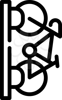 bicycle parking line icon vector. bicycle parking sign. isolated contour symbol black illustration