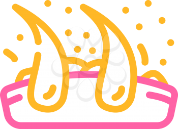 dandruff hair color icon vector. dandruff hair sign. isolated symbol illustration