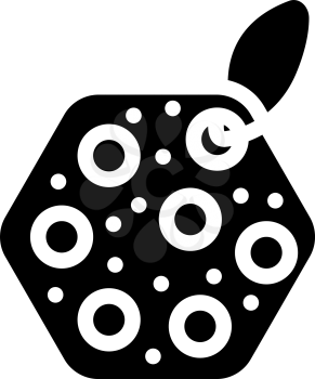 sponge callus remover glyph icon vector. sponge callus remover sign. isolated contour symbol black illustration