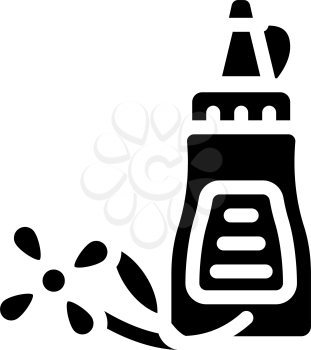 mustard seasoning glyph icon vector. mustard seasoning sign. isolated contour symbol black illustration