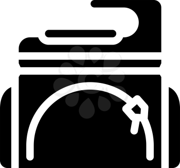 sports lunchbox bag glyph icon vector. sports lunchbox bag sign. isolated contour symbol black illustration