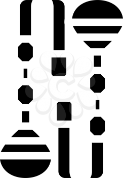 trx hinges gym equipment glyph icon vector. trx hinges gym equipment sign. isolated contour symbol black illustration