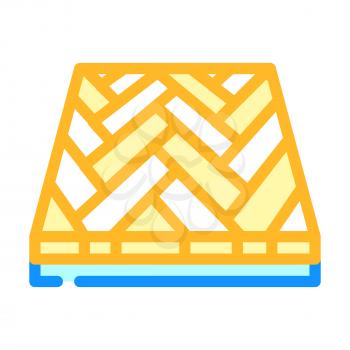 parquet floor color icon vector. parquet floor sign. isolated symbol illustration