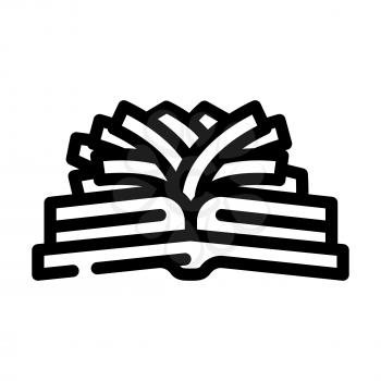 composition from old book line icon vector. composition from old book sign. isolated contour symbol black illustration