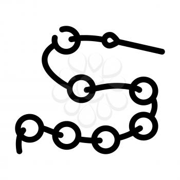 beads decoration line icon vector. beads decoration sign. isolated contour symbol black illustration