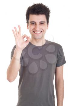 Royalty Free Photo of a Man Showing the OK Sign