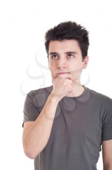 Royalty Free Clipart Image of a Man Thinking