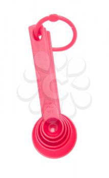 Royalty Free Photo of Red Plastic Measuring Spoons