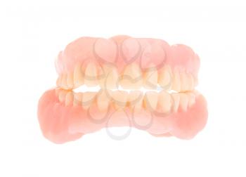 Royalty Free Photo of a Full Set of Acrylic Dentures