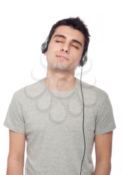 Royalty Free Photo of Man Listening to Music