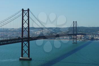 Royalty Free Photo of Salazar Bridge in Lisbon, Portugal