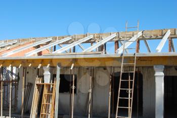 Royalty Free Photo of a House Under Construction