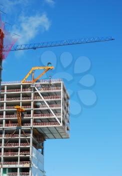 Royalty Free Photo of an Office Building Under Construction