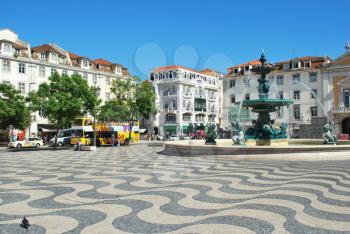 Royalty Free Photo of a Fountain in Lisbon City, Portugal