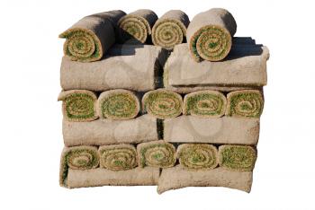 Royalty Free Photo of Rolls of Sod