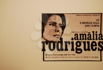 Royalty Free Photo of Fado Singer Amlia Rodrigues Exhibition at Electricity Museum in Lisbon Portugal