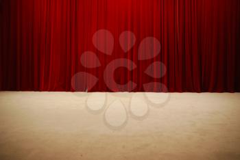 Royalty Free Photo of Red Theater Stage Curtains