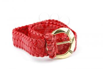 Royalty Free Photo of a Red Leather Belt