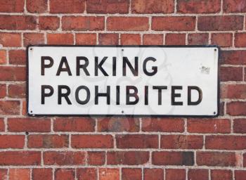 Royalty Free Photo of a Parking Prohibited Sign