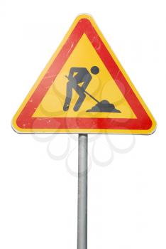 Royalty Free Photo of a Construction Sign