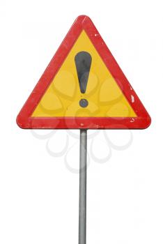 Royalty Free Photo of a Temporary Construction Sign 