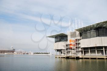 Royalty Free Photo of an Oceanarium Building in Nations Park at Lisbon, Portugal