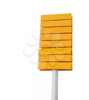 Royalty Free Photo of an Empty Yellow Signpost