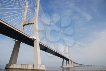 Royalty Free Photo of the Vasco da Gama Bridge in Europe