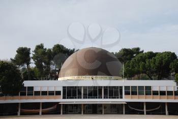 Royalty Free Photo of the Planetarium of Calouste Gulbenkian in Lisbon, Portugal