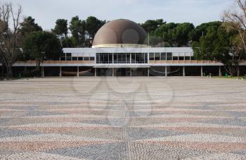 Royalty Free Photo of the Planetarium of Calouste Gulbenkian in Lisbon, Portugal