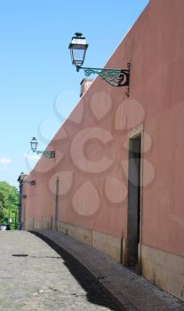 Royalty Free Photo of a Lamp on a Wall