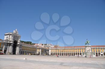Royalty Free Photo of the Statue of King Jos I, in Terreiro do Pao in Lisbon, Portugal