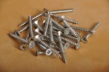 Royalty Free Photo of a Pile of Metal Screws