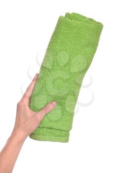 Royalty Free Photo of a Hand Holding a Towel