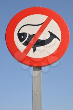 Royalty Free Photo of a No Fishing Sign