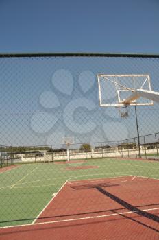 Royalty Free Photo of an Outdoor Basketball Court