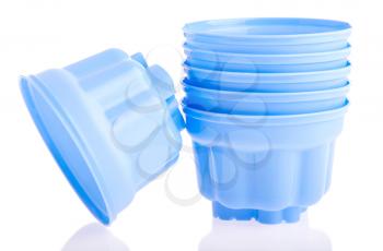 Royalty Free Photo of Blue Plastic Cups