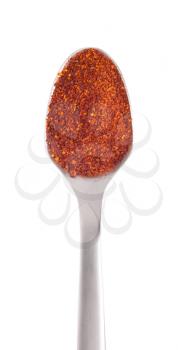 Royalty Free Photo of Piri Piri Spice Flakes on a Spoon