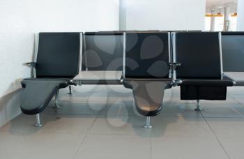 Royalty Free Photo of Empty Seats at Departures Terminal at an International Airport