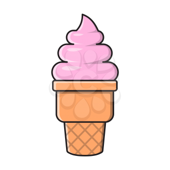 Royalty-free clipart image of a ice cream cone