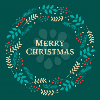 Royalty-Free Clipart Image of a Christmas Wreath