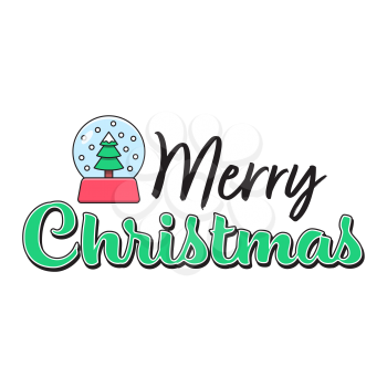 Royalty-Free Clipart Image Saying Merry Christmas